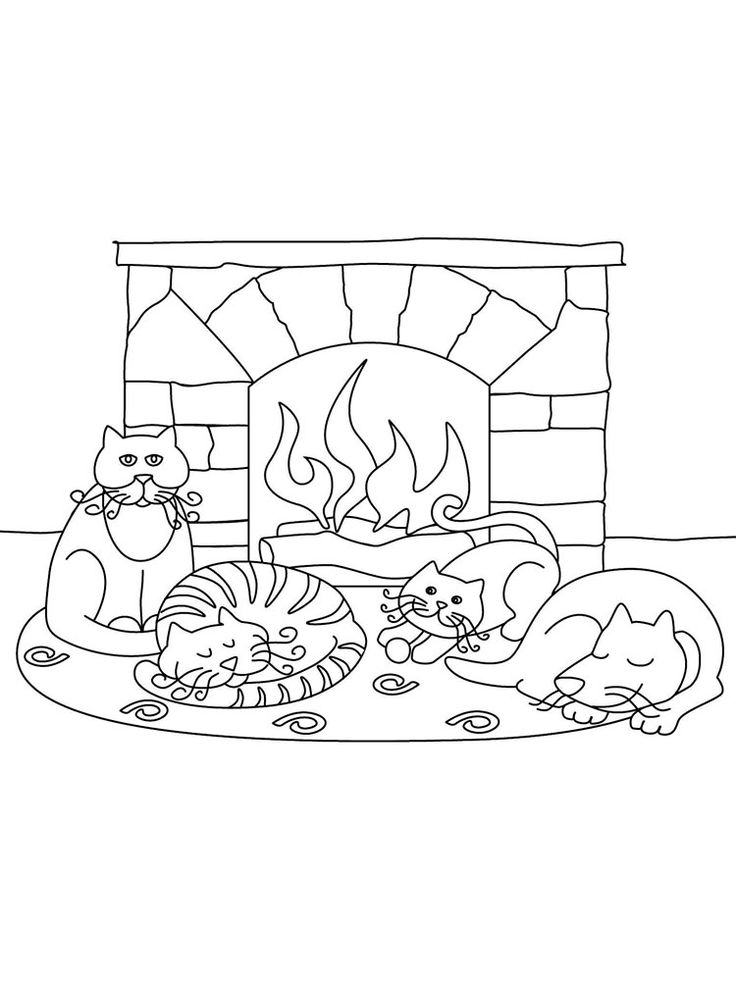 Fireplace coloring pages coloring pages coloring pages for kids free printable coloring pages