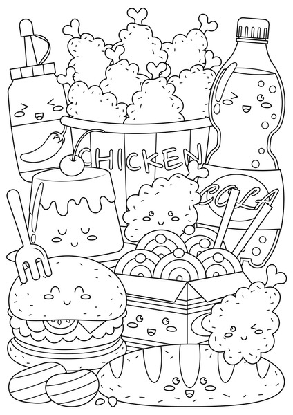 Adult coloring pages food images stock photos d objects vectors
