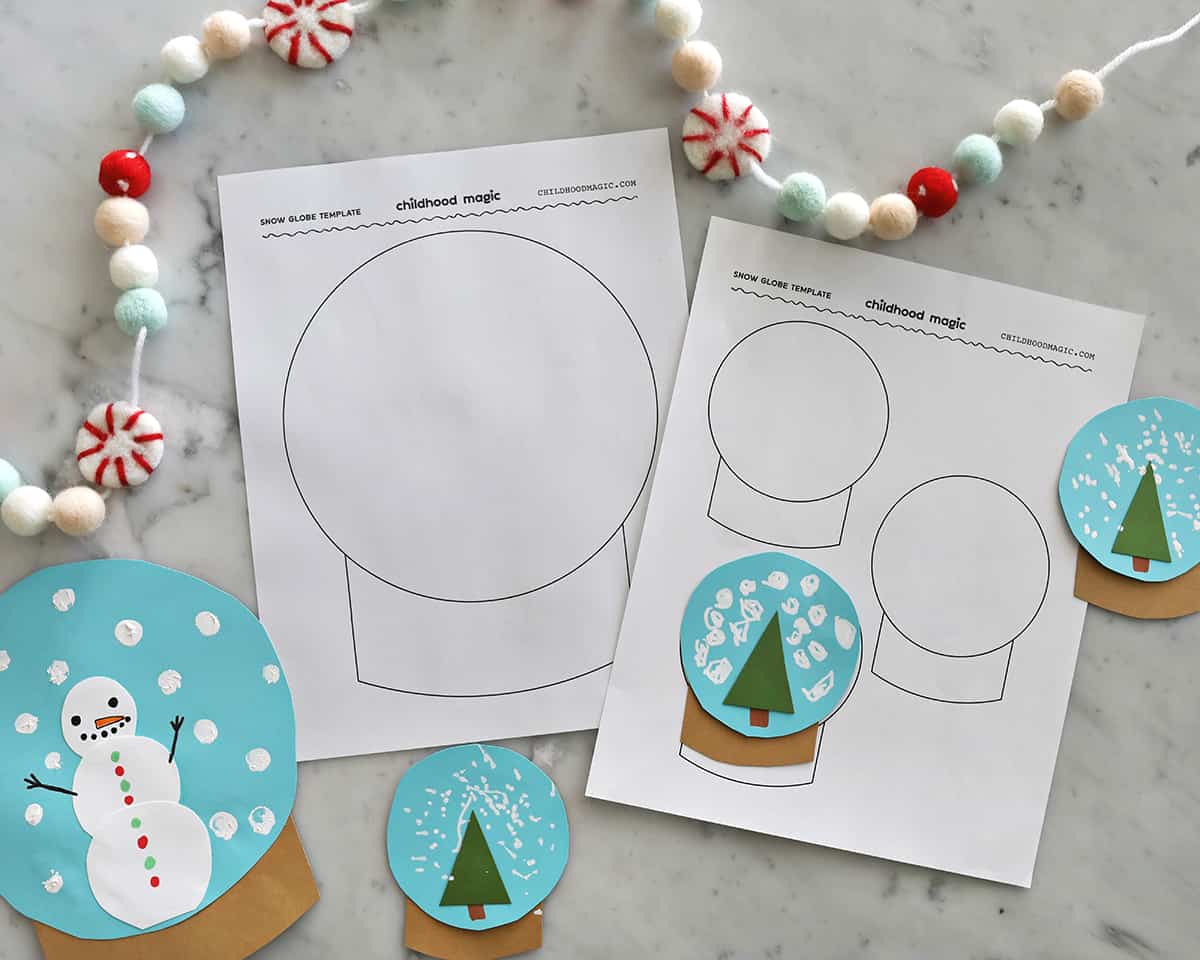 Snow globe template