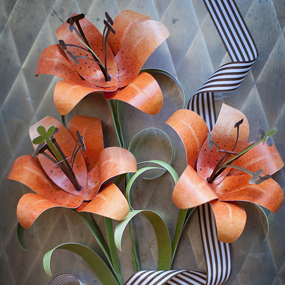Diy paper tiger lily