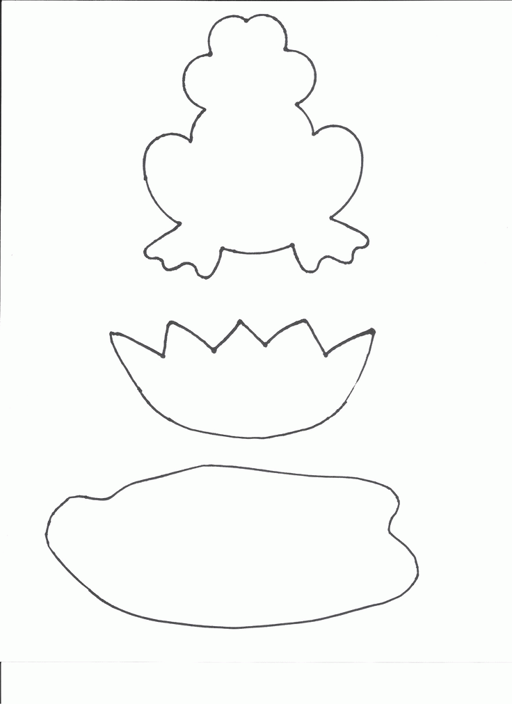Printable frog lily pad template