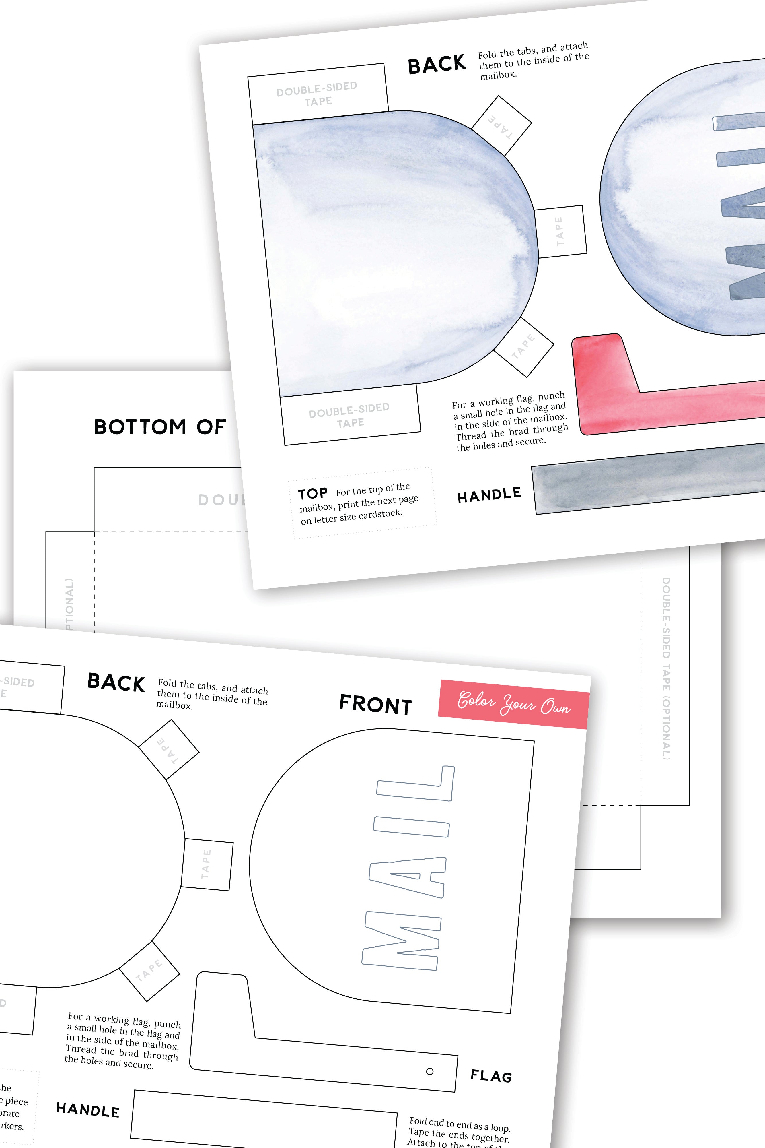Downloadable paper mailbox craft â texture design co