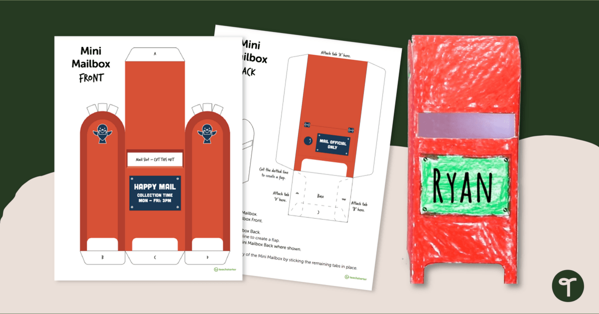 Mini classroom mailbox template teach starter