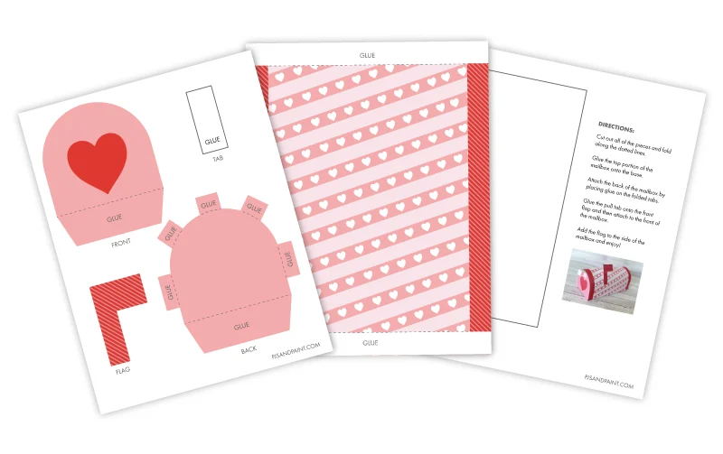 Free printable valentines day mailbox