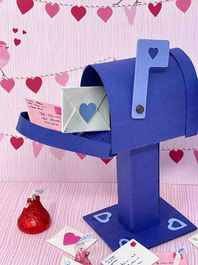 Paper mailbox for valentines day