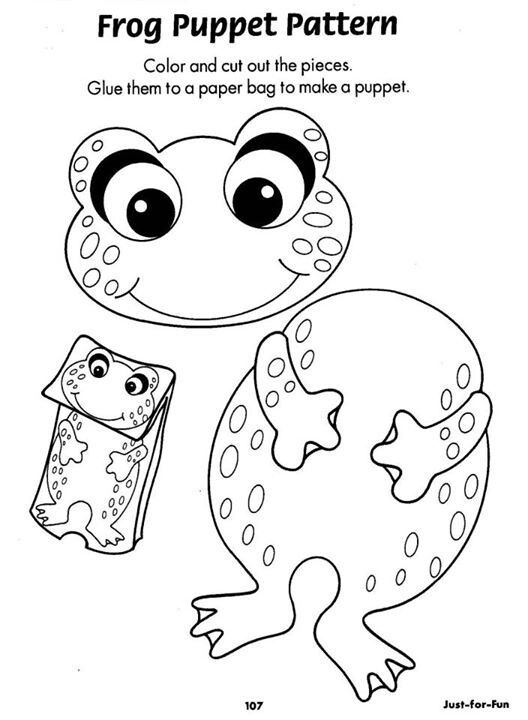 Free printable frog pupt template