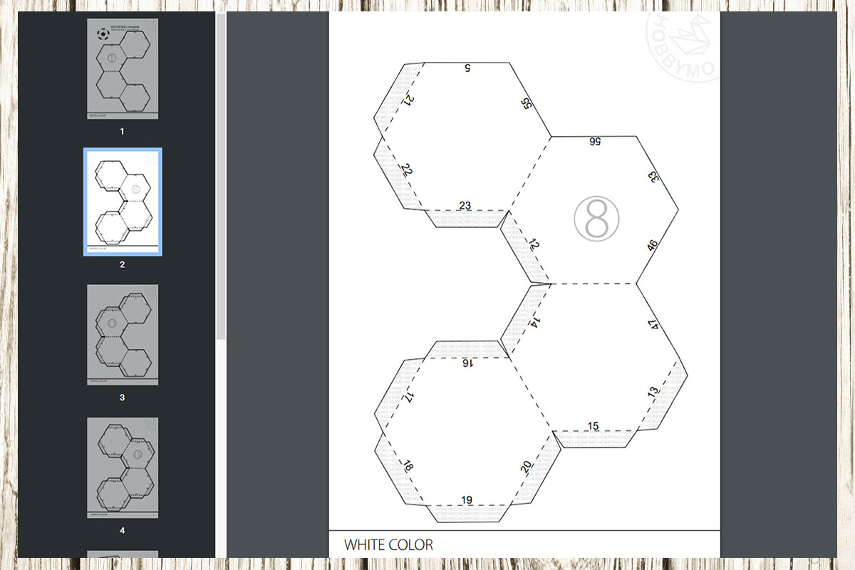 Soccer ball d papercraft template