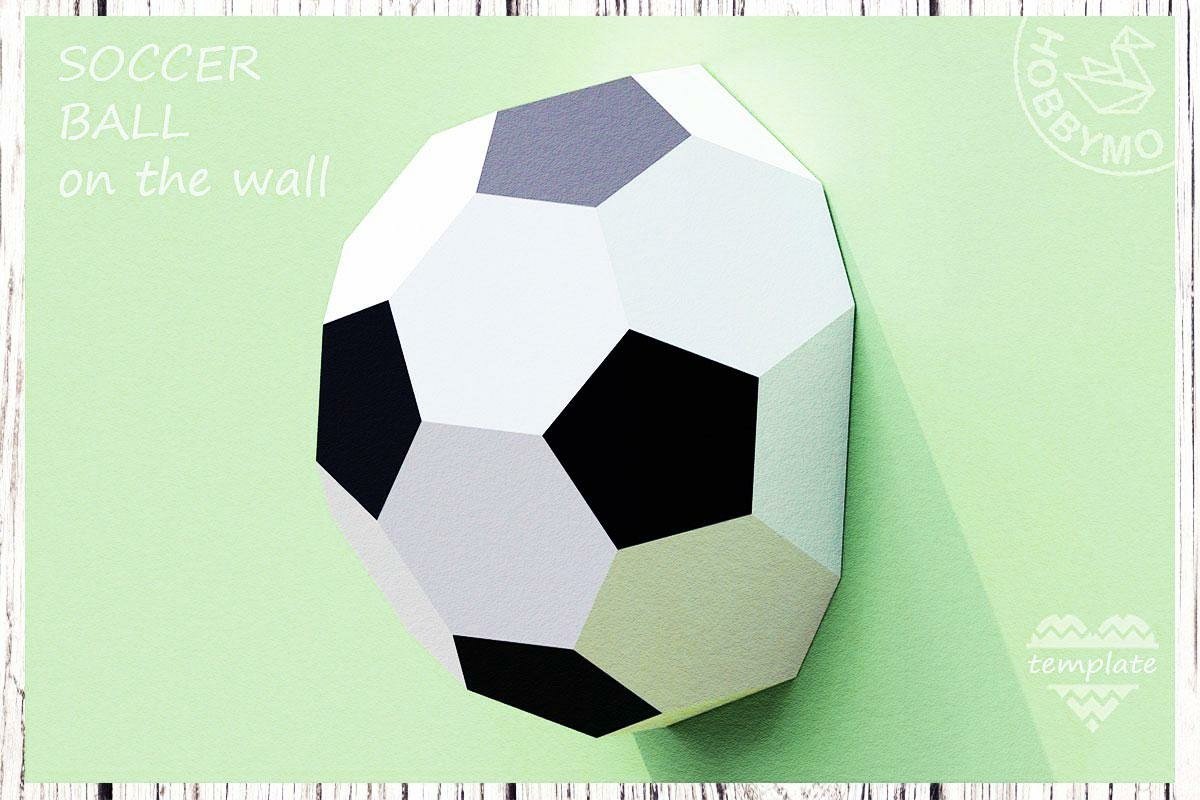 Diy paper soccer ball on the wall d papercraft pdf