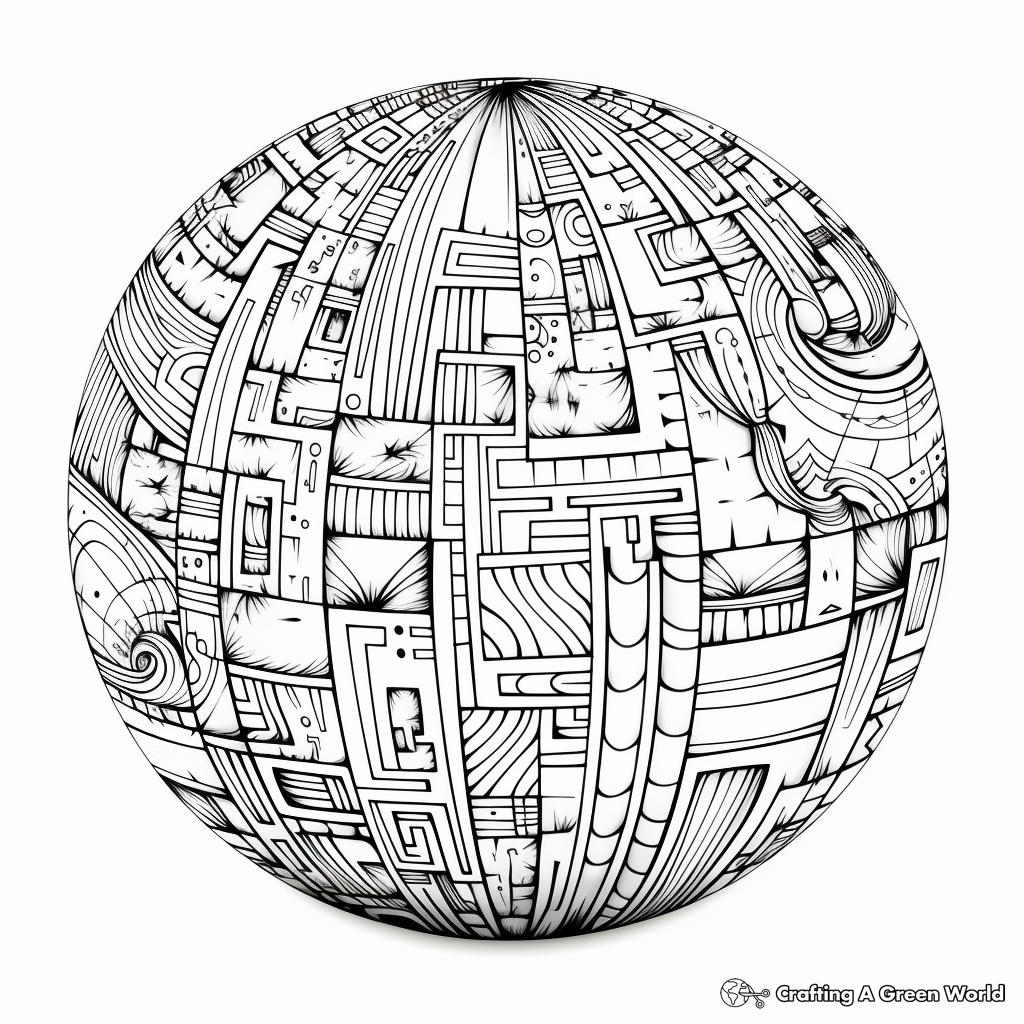 Sphere coloring pages