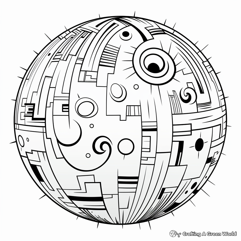 Sphere coloring pages