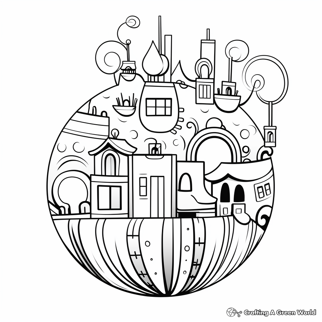 Sphere coloring pages