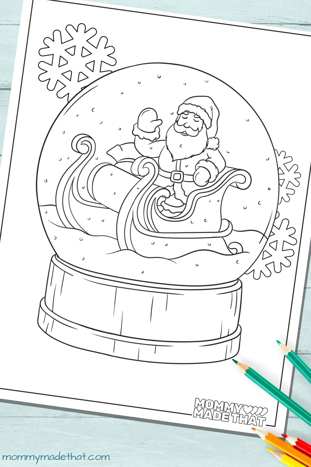 Adorable free snow globe coloring pages