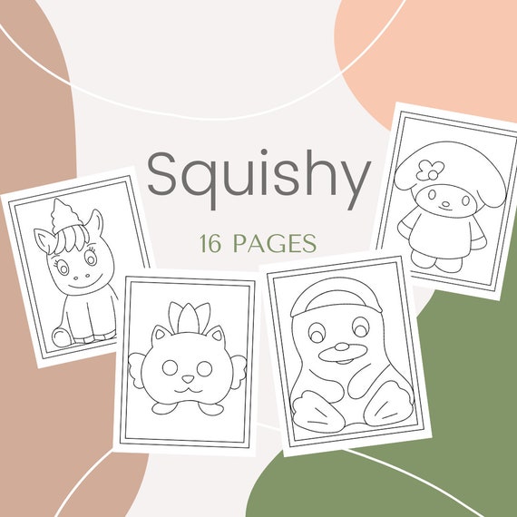 Squishy printable coloring pages