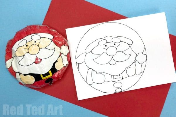 Paper santa squishy diy