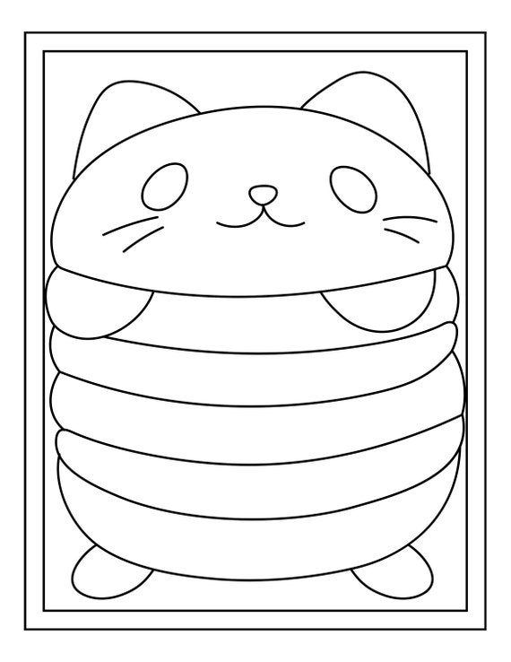 Squishy printable coloring pages