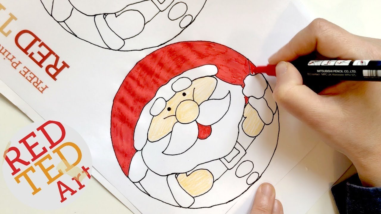 How to draw a santa squishy