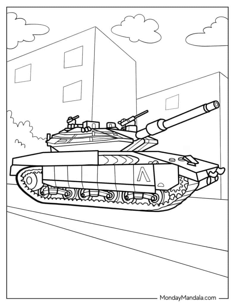 Tank coloring pages free pdf printables