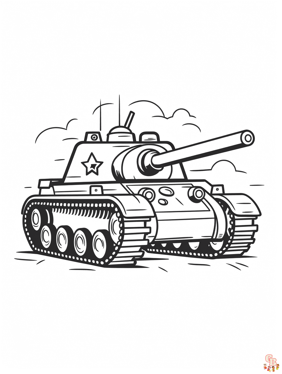 Tank coloring pages for kids