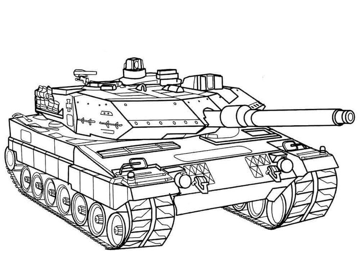 Large tank coloring page buku mewarnai sketsa cara menggambar