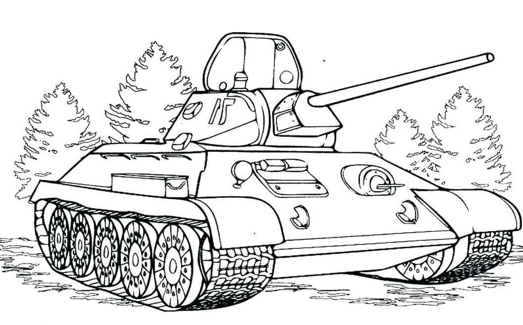 Army tank coloring pages