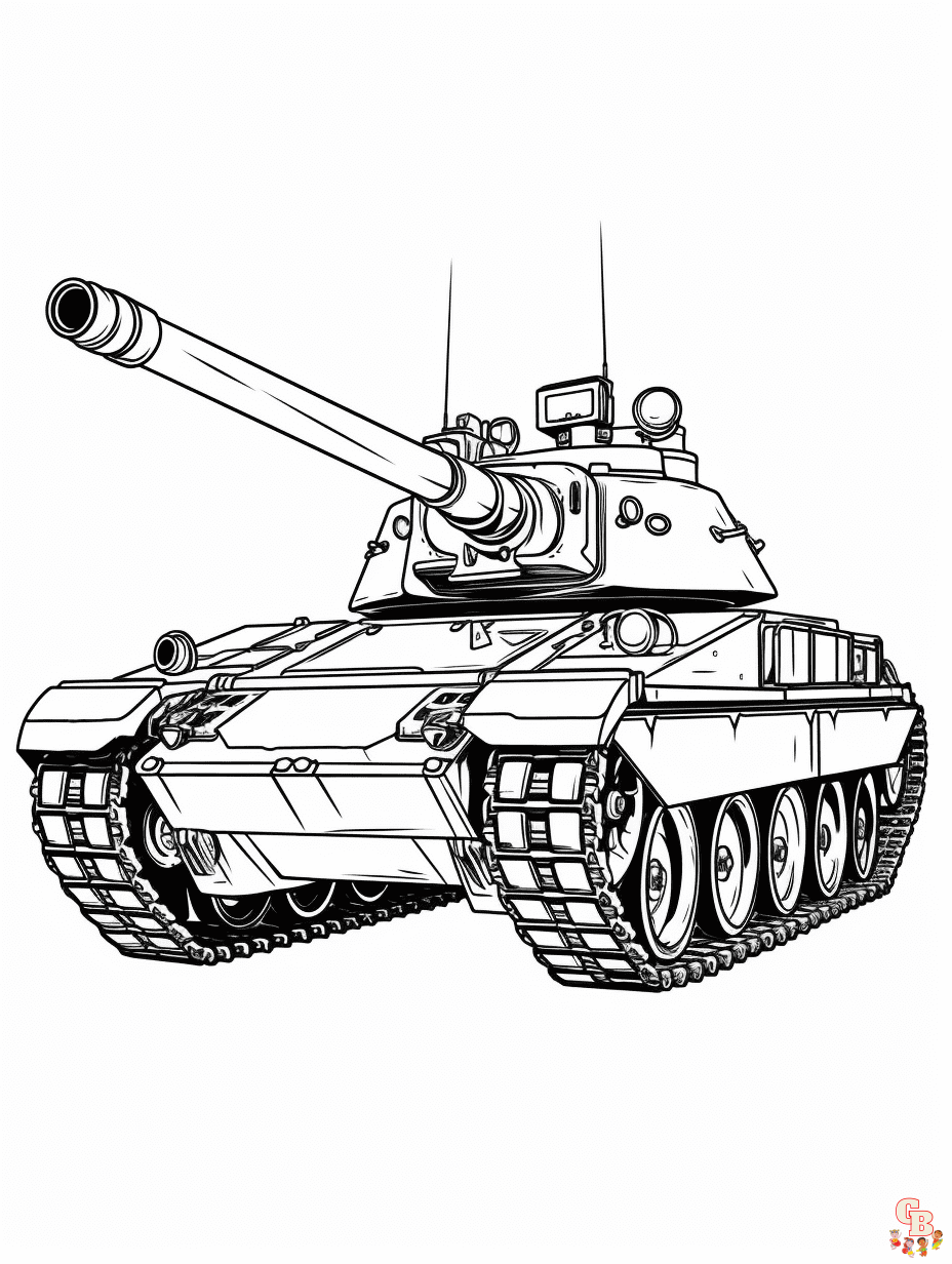 Tank coloring pages for kids