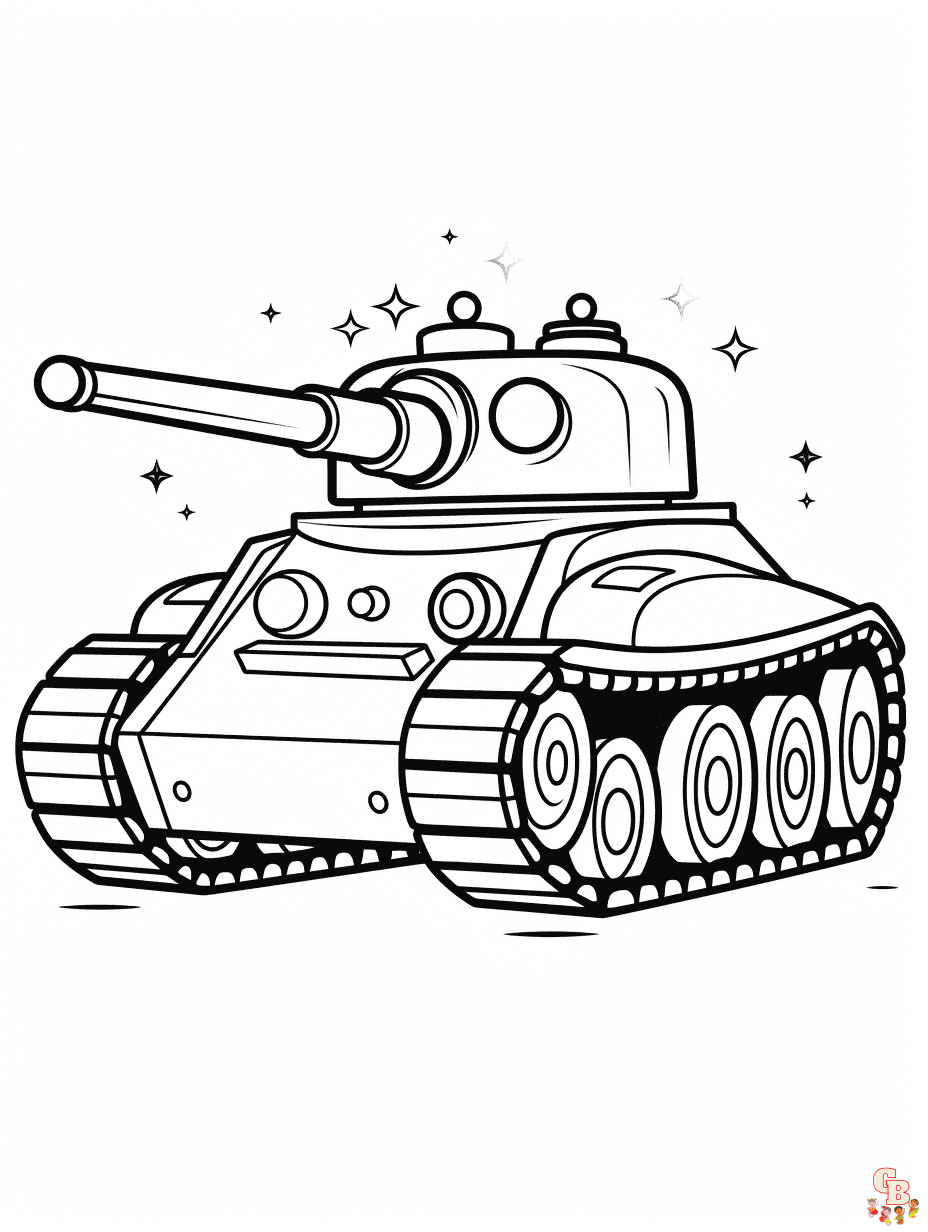 Tank coloring pages for kids