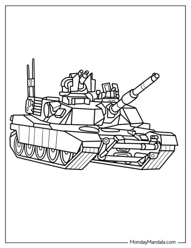 Tank coloring pages free pdf printables