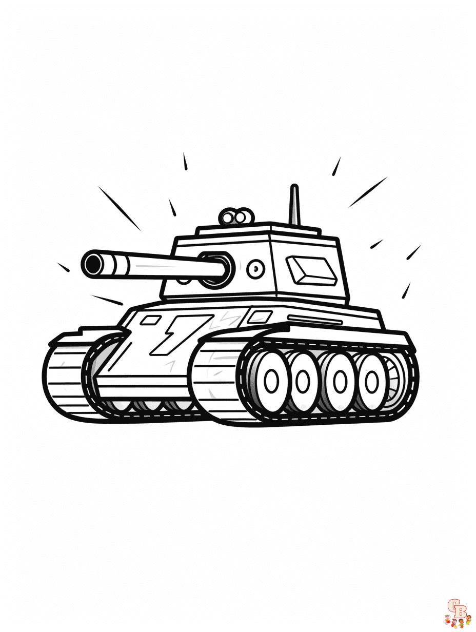 Tank coloring pages for kids