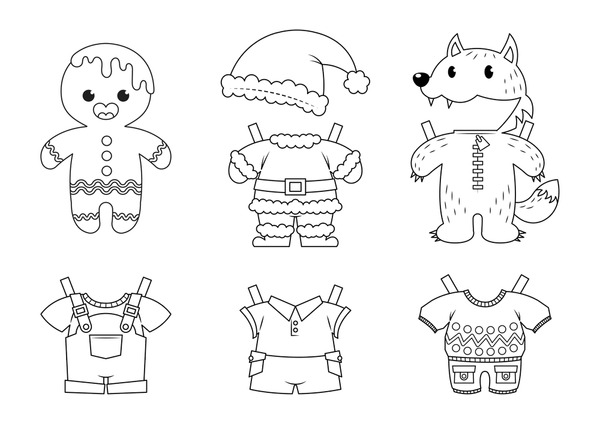 Thousand christmas paper doll royalty