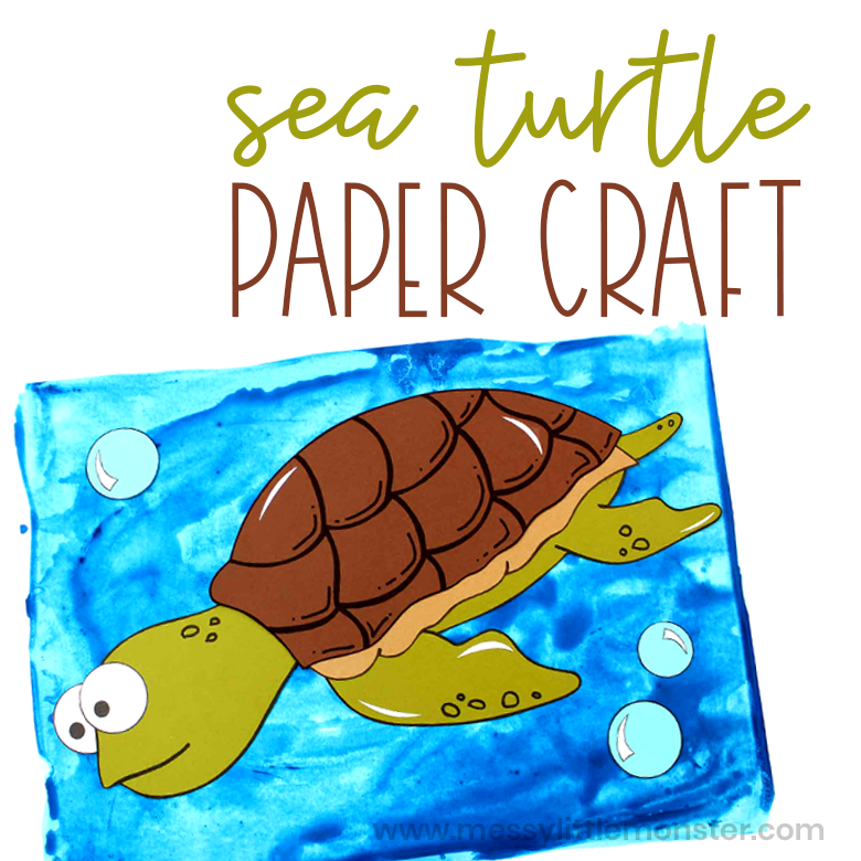 Sea turtle paper craft