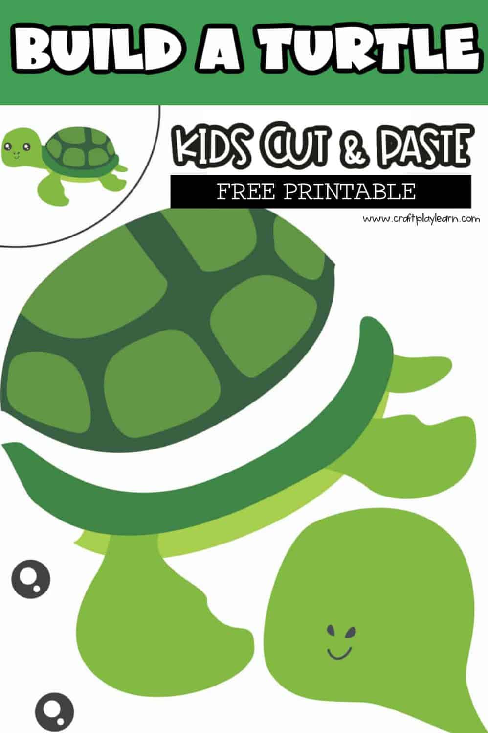 Easy turtle paper craft for kids