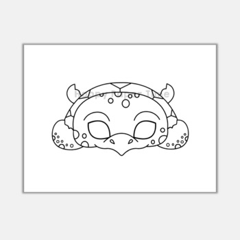 Sea turtle paper mask printable ocean sea animal coloring craft activity