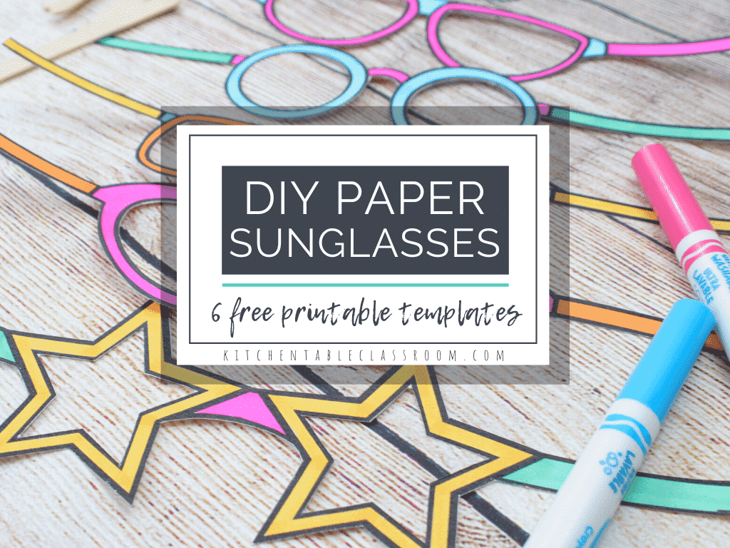 Printable paper glasses craft