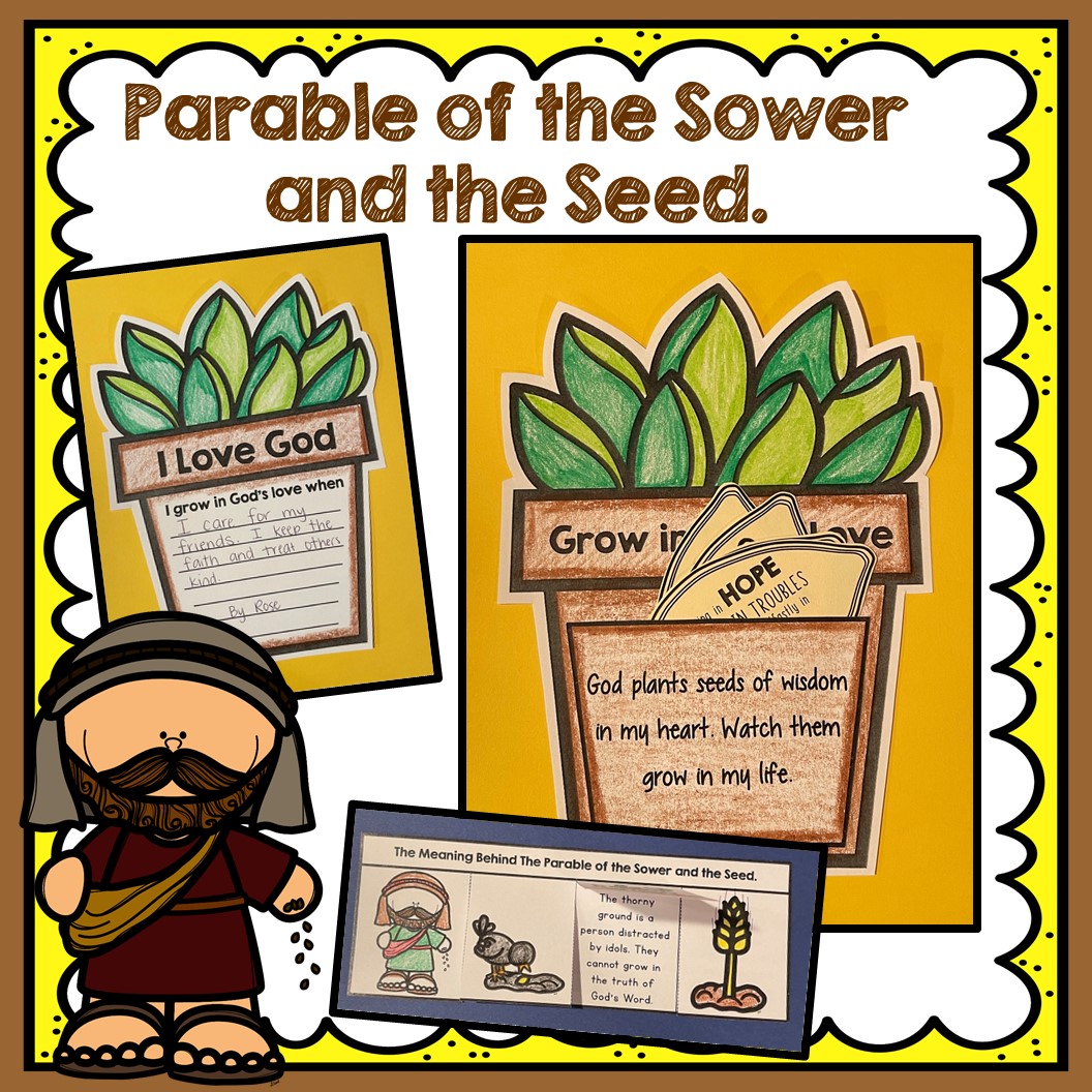 Parable of the sower and the seed craft more made by teachers