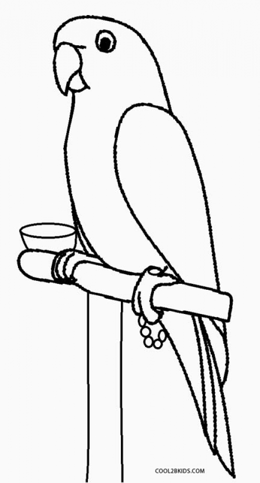 Get this printable parrot coloring pages