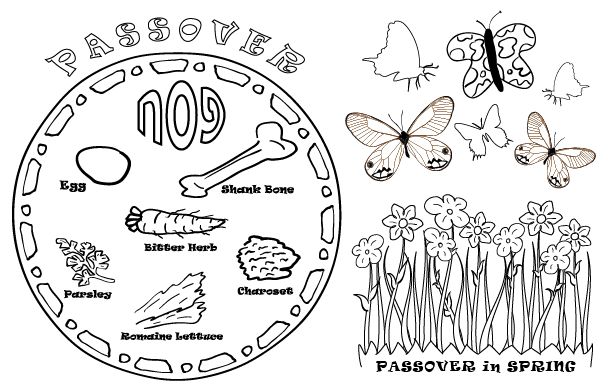 Passover coloring pages