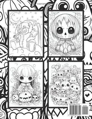 Creepy kawaii pastel goth coloring book cute horror spooky gothic coloring pag