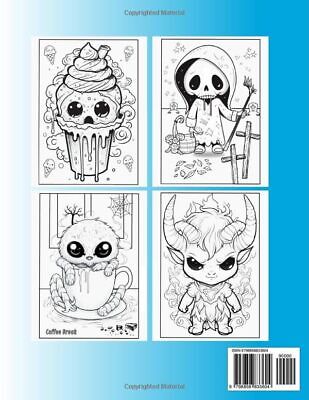 Creepy kawaii pastel goth coloring book horror cute chibi coloring pages for