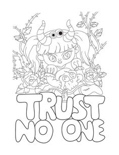 Pastel goth cute and creepy coloring book ideas pastel goth words coloring book swear word coloring book