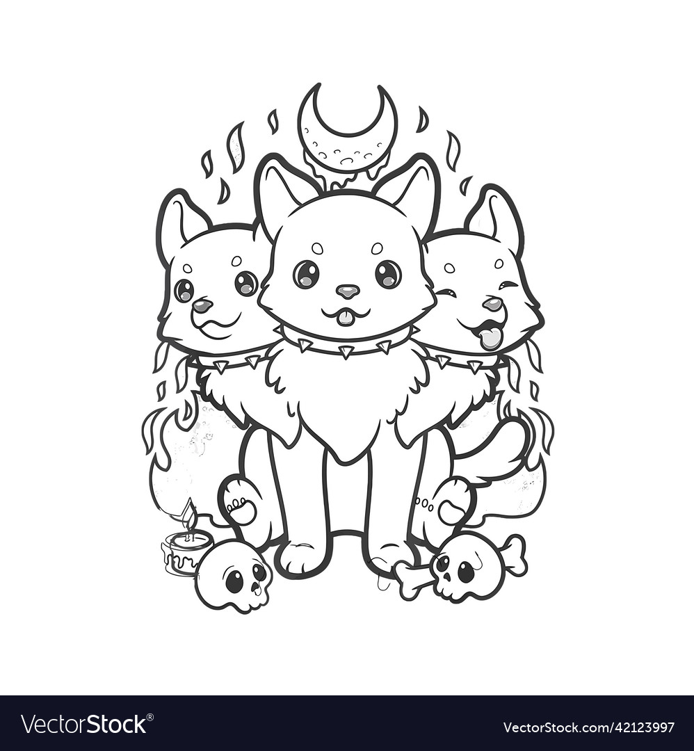 Pastel goth coloring page royalty free vector image