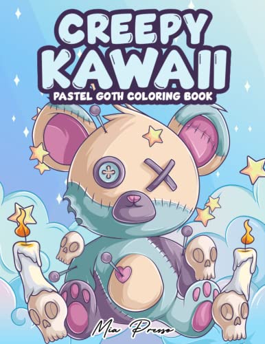 Creepy kawaii pastel goth coloring book a creepy kawaii pastel goth goth coloring book featuring cute horror creatures for adults kids