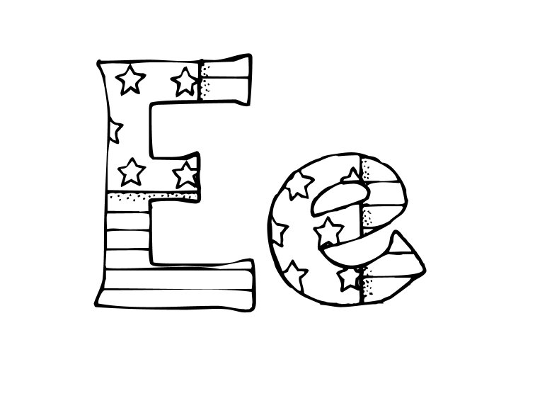 Best alphabet patriotic coloring pages for kids