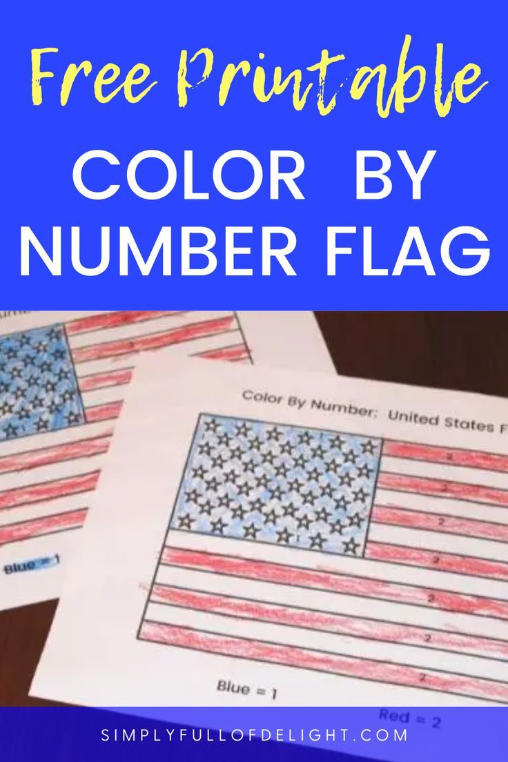 Free printable color by number flag flag coloring pages preschool activities patriotic activities