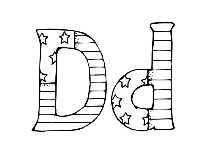 Best alphabet patriotic coloring pages for kids
