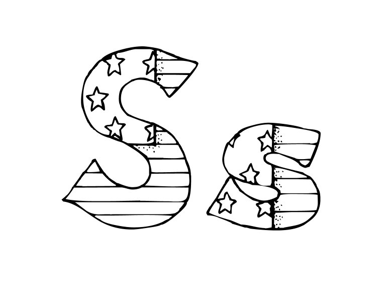 Best alphabet patriotic coloring pages for kids