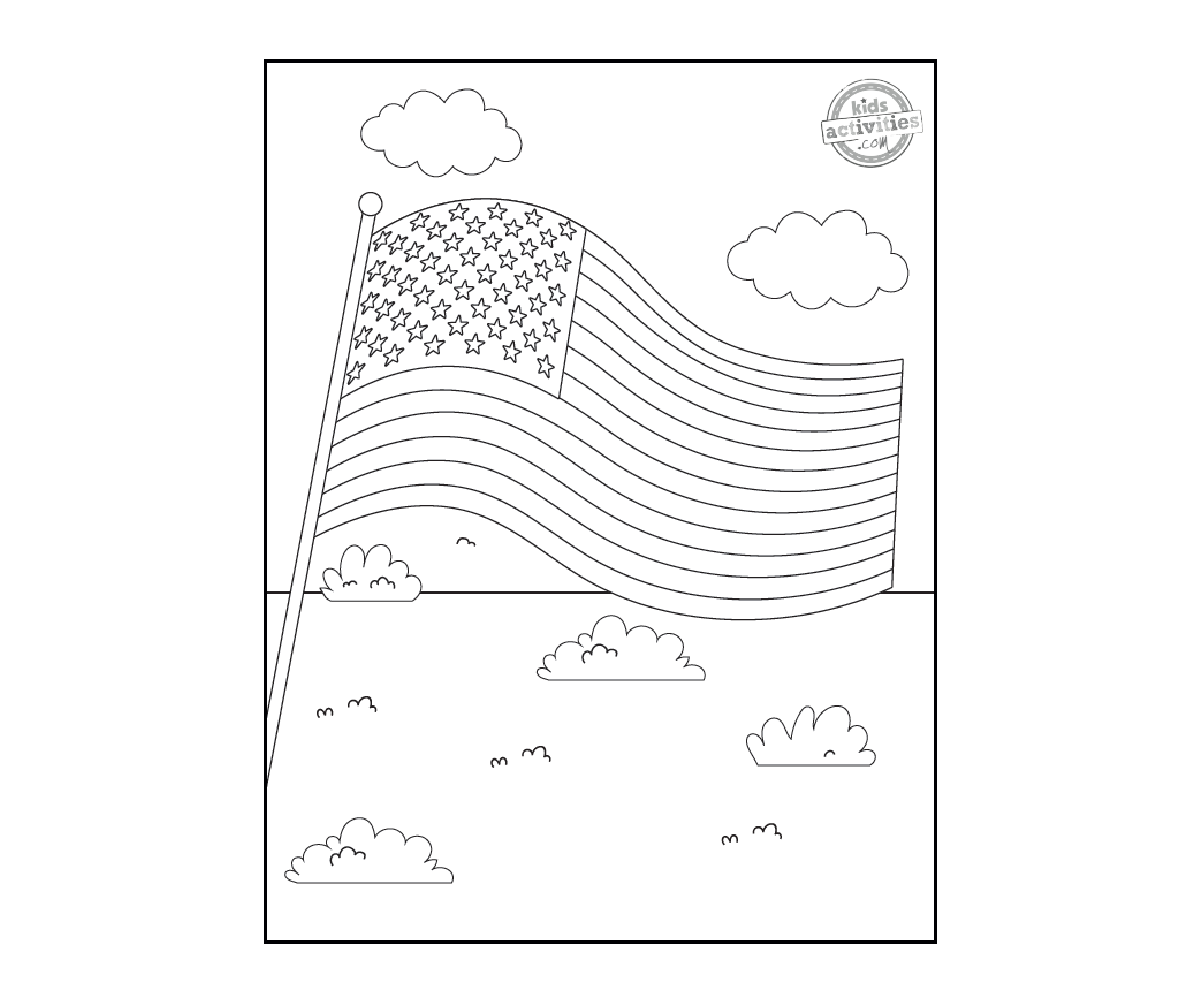 Free printable patriotic american flag coloring pages kids activities blog