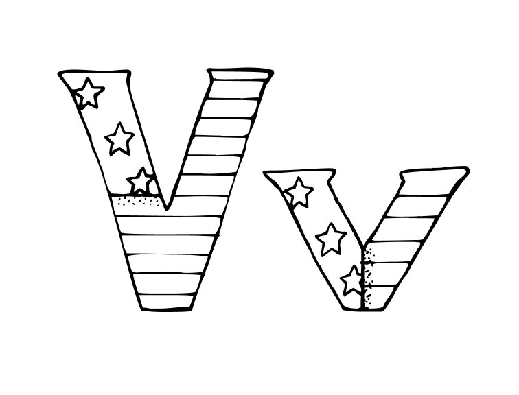 Best alphabet patriotic coloring pages for kids