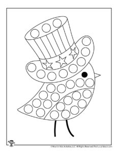 Patriotic dot coloring pages woo jr kids activities childrens publishing