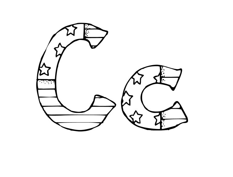Best alphabet patriotic coloring pages for kids
