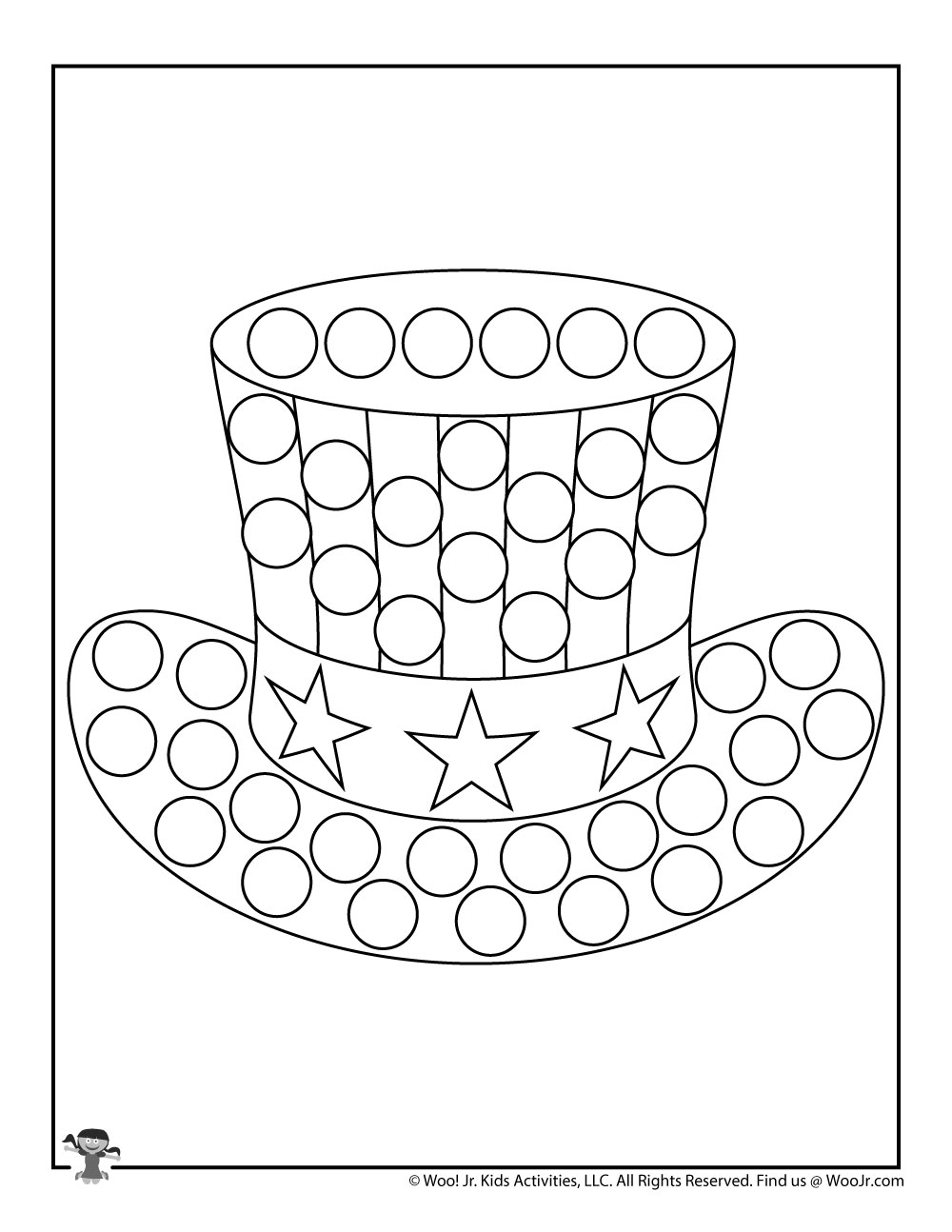 Patriotic dot coloring pages woo jr kids activities childrens publishing